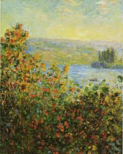 Claude Monet Flower Beds at Vetheuil Sweden oil painting art